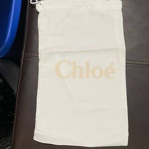 NWOT White authentic Chloe shoe dustbag